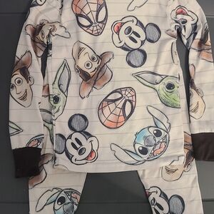 Disney Character Pajama Set - White and Black